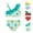 Mint Green, variant on HAOTAGS Swimsuit Sets for Girls Size 6/7,Quick-Dry Rash Guard Top with Matching Bottom Printed 2PC Swimwear Yellow
