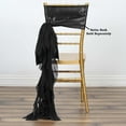 thumbnail image 2 of Efavormart Black Chiffon Curly Chair Sash, 2 of 10
