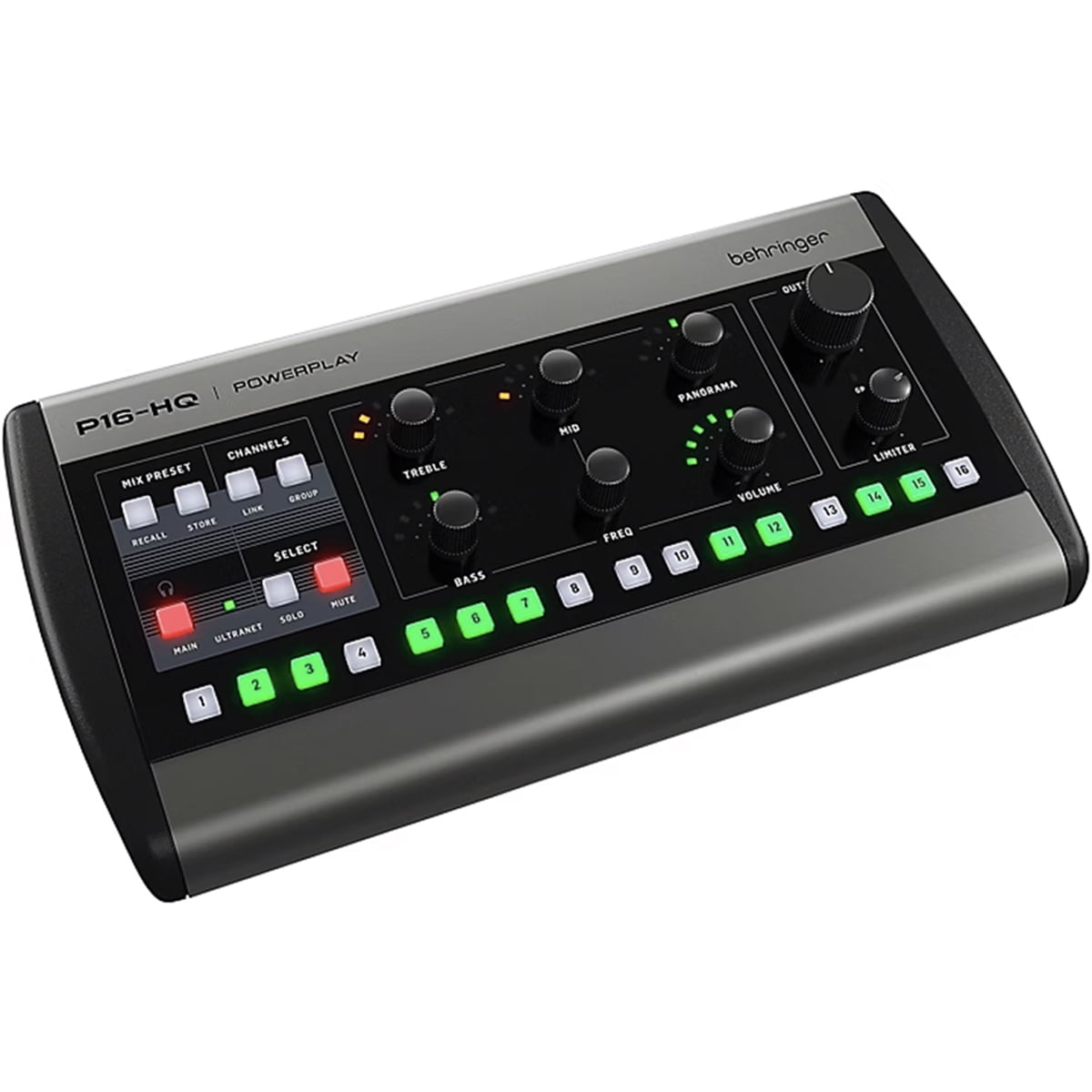 Behringer Powerplay 16 P16-M 16-Channel Digital Personal Mixer, Bundle with Mounting Bracket + H&A XLR Cable