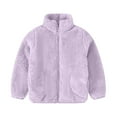 thumbnail image 5 of Fleece Top for Toddlers Girls Boys Fleece Hoody Jackets Kids Zip Up Outerwear Coat Toddler Kids Sweatshirt, 5 of 10