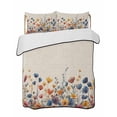 thumbnail image 2 of Colorful Spring Floral King Size Down Alternative Comforter, Lightweight Comforter Quilt Bedding Set with Pillow Shams Elegant Summer Botanical Rustic All Seasons Bed Comforter Duvet Insert 96"x106", 2 of 7