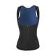 thumbnail image 2 of Entrenador de cintura para mujer, cremallera, poliéster, , sudor, faja, faja moldeadora, cuello en U , secado rápido, de poner y qu Blue_XXL XXXL Macarena Chaleco de sauna para mujer, 2 of 8