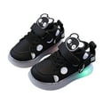 thumbnail image 3 of Linfrsh Light Up Shoes for Boys Toddler Walking Shoes Non-Slip Running Shoes Boys Girls Kids Sports Athletic Sneakers Casual School Shoes Black,9, 3 of 5