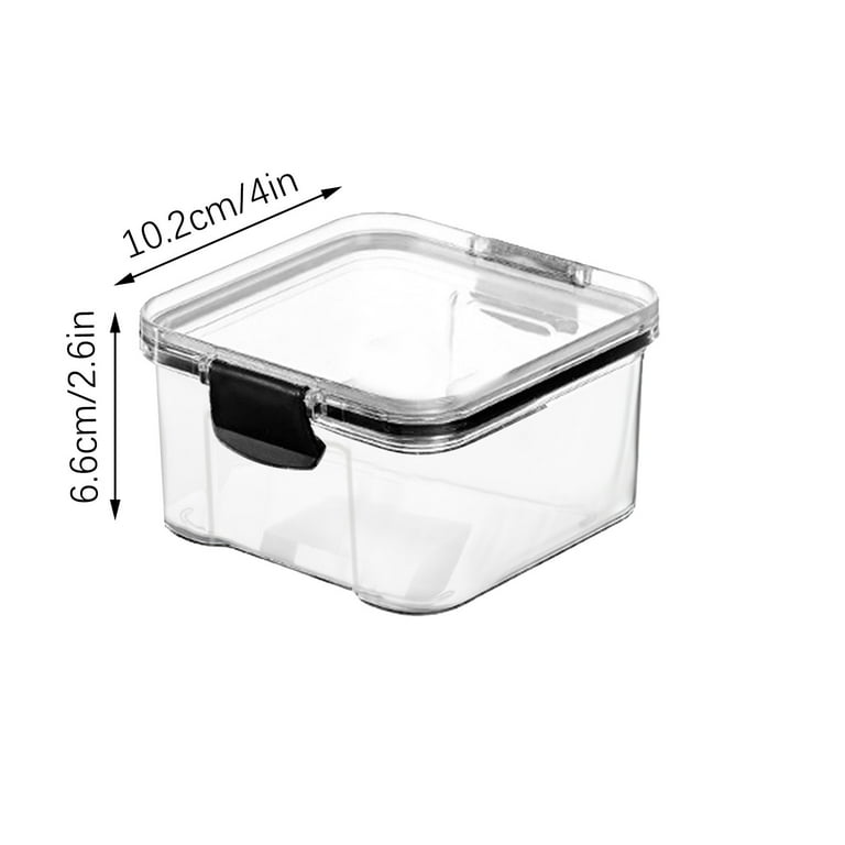 Glass Square Food Storage Container with Airtight Bamboo Lid, Stackable Kitchen Pantry Clear Canisters for Cookie, Candy, Sugar, Coffee Bean, Pasta
