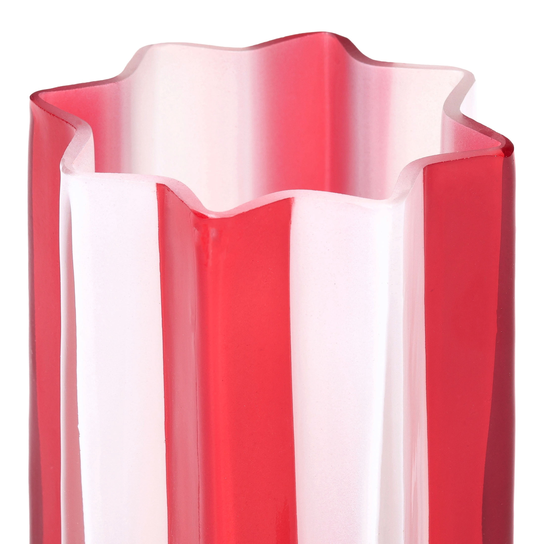 Red and White Glass Christmas Tealight Candle Holder, 4.5", by Holiday Time