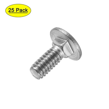 

1/4-20x5/8 Carriage Bolt 304 Stainless Steel Polishing 25 Pack