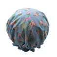 thumbnail image 1 of 1 Pcs Bonnet de Douche Imperméable, Bonnet de Bain Réutilisable Élastique Imprimé de Protection pour les Cheveux (Flamant Rose Bleu), 1 of 7