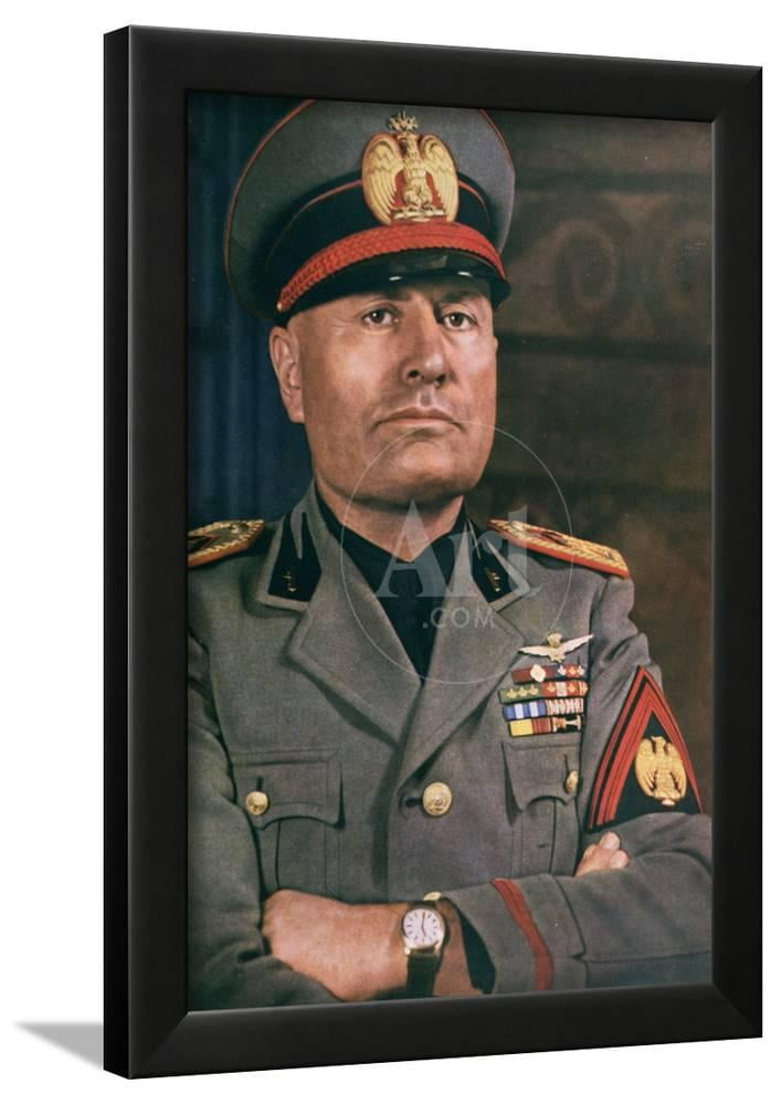 Il Duce, Benito Mussolini, Framed Art Print Wall Art Sold by  -  