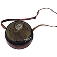 thumbnail image 3 of Vintage Maritime Nautical Brass Compass W/ Leather Case Marine Gift, 3 of 5