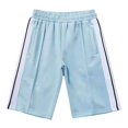 thumbnail image 1 of WILLBEST Pantalones Cortos Deportivos para Hombre, Estilo Europeo y Hop Street Sports Shorts, Modernos Pantalones de Pierna Ancha con Rayas Laterales para Skateboarding de Calle Alta, 1 of 2