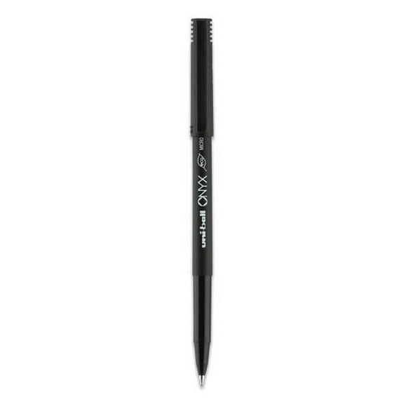 "Onyx Roller Ball Pen, Stick, Micro 0.5 Mm, Black Ink, Black Matte Barrel, Dozen | Bundle of 2 Dozen"