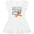 thumbnail image 3 of Inktastic Never Giving Up Limb Loss Awareness Orange Ribbon Girls Toddler Dress, 3 of 5