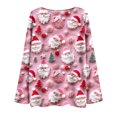 thumbnail image 4 of Mgmyaa Women's Long Sleeve Shirt Christmas-Themed Crew Neck Batwing Sleeve Casual Top, 4 of 7