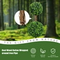 thumbnail image 4 of Costway 36" Artificial Topiary Double Ball Tree Indoor Outdoor UV Resistant, 4 of 10