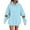 Light Blue, variant on Women's Fashion Casual Comfortable Round Neck Hooded Long Sleeve Christmas Print Warm Sweatshirt for Holiday Wear and Winter Season Comfort,Light Blue,3XL