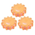 thumbnail image 2 of Luz LED de bengalas de carretera, 3 uds., 9 modos, resistente al agua, resistente a los golpes, luz de seguridad de advertencia en carretera, color naranja con tipo de punto, 2 of 5
