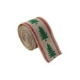 thumbnail image 2 of Christmas Wired Ribbon Roll for Gift Wrapping and Crafts - Linen Gift Ribbon for Christmas Tree Decor Hair Accessories Making(C), 2 of 6