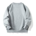 thumbnail image 4 of larppty Boys Sweatshirts Kids Fashion Long Sleeve Crewneck Pullover (Grey,7-8 Years), 4 of 4