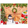 thumbnail image 2 of Christmas Decorations Christmas Garage Door Cover 7 X 9 Ft Wood Texture Board Door Cover Large Xmas Tree Snowman Yard Sign for Winter Indoor Outdoor Home Party D Ecor, Christmas Decor, 2 of 5
