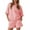 Pink, variant on 2 PCS Womens Outfits Casual Oversized Cropped Sweatshirt & High Waist Running Shorts Tracksuit Sets