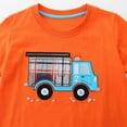 thumbnail image 5 of Boys Outfits Toddler Cotton Short Sleeve T Shirt Short Set Leisure Summer Outfits Baby Boy Clothes Orange 1 Years-2 Years, 5 of 7
