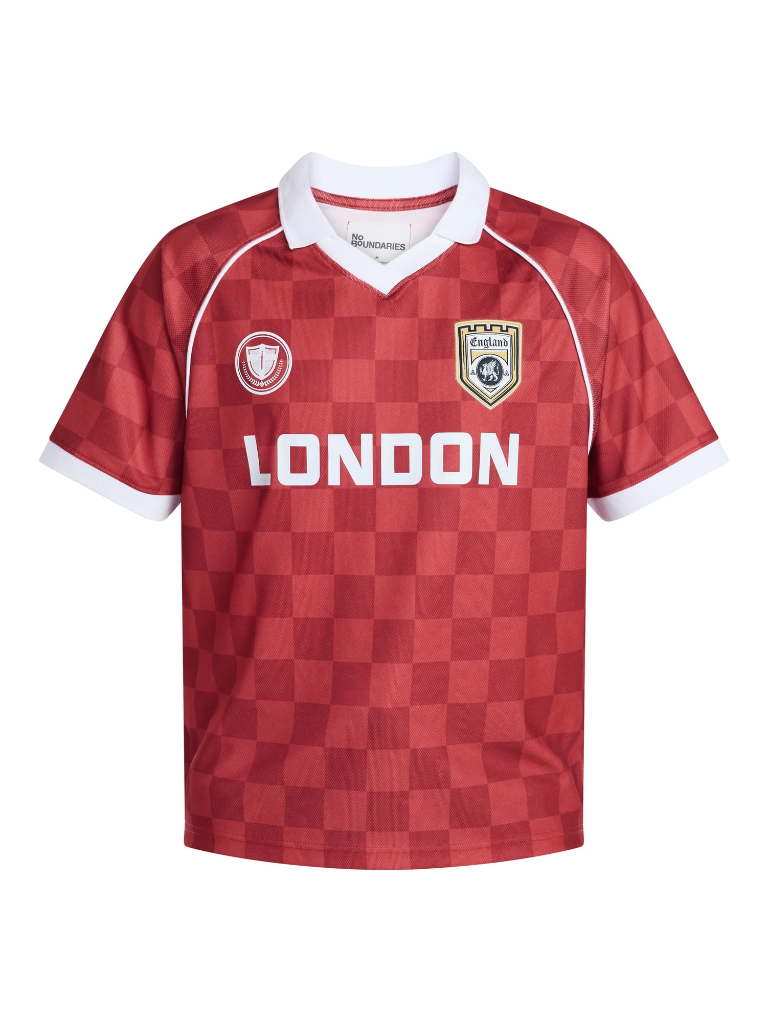 No Boundaries Soccer Jersey Mesh Tee with Short Sleeves, Men's XS-4XLT