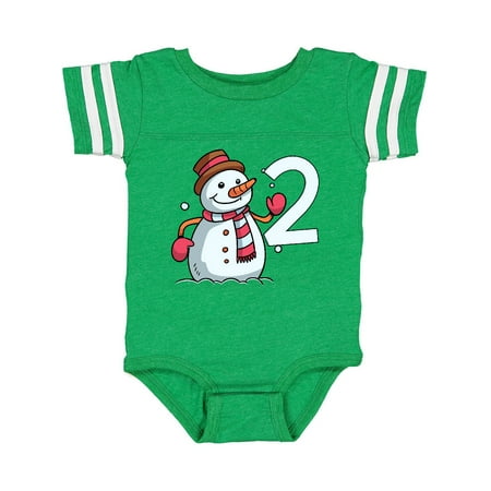 

Inktastic 2nd Birthday Snowman Gift Baby Boy or Baby Girl Bodysuit