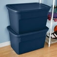thumbnail image 4 of Sterilite Classic Lidded Stackable 30 Gal Storage Tote Container, 6 Pack, 4 of 6