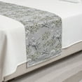 thumbnail image 2 of Peony Bed Runner, Repeating Pastel Nature Tones Flower Bouquet Illustration, Decorative Accent Bedding Scarf for Hotels Homes and Guestrooms, Twin, Grey Multicolor, by Ambesonne, 2 of 2