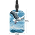 thumbnail image 6 of Square 2Pack PU Leather Seagull Cruise Luggage Tag with Privacy Cover and Name ID Tag for Travel Handbags Backpacks Luggage Tags, 6 of 6
