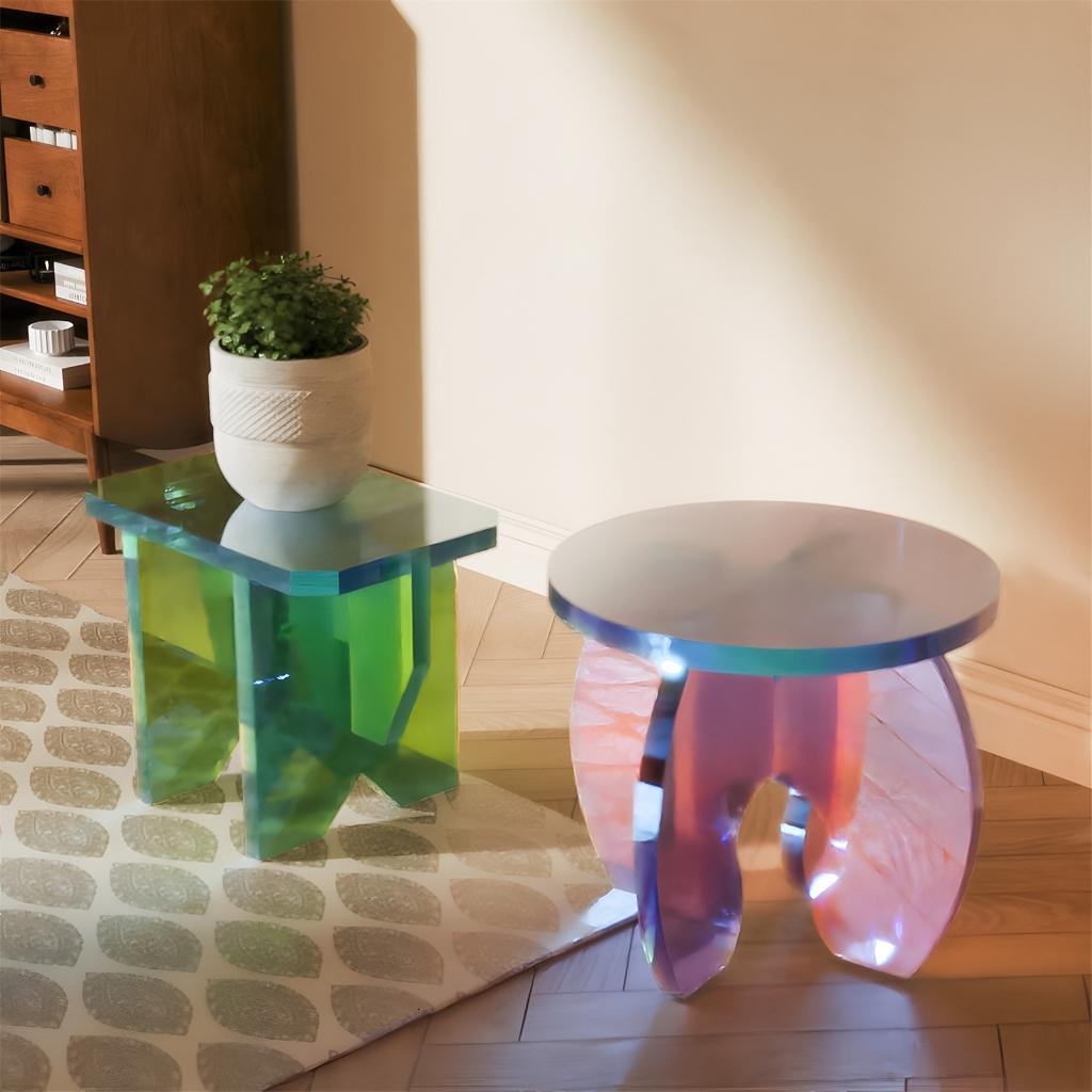 lanema Easy to Use Silicone Epoxy Resin Mold Jewelry Making Lovely Round Splicing Stool Shaped Molds