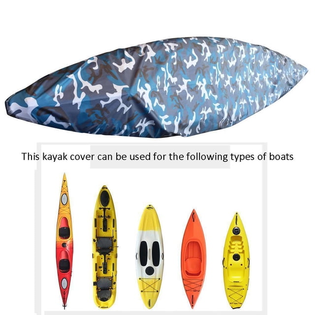 Greeniant Lluvia a prueba de polvo Protección solar Kayak Canoa Marine Boat Cover Deportes acuáticos Camuflaje Marino 4.1 - 4.5 m