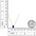 thumbnail image 6 of Gem Stone King 14K Yellow Gold Blue Created Sapphire Pendant Necklace for Women | 2.55 Cttw | Gemstone September Birthstone | Pear Shape 9X6MM | With 18 inch Chain, 6 of 6