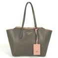 thumbnail image 1 of Pre-Owned GUCCI 354408 Two-Tone Logo Swing Tote Bag, Leather Shoulder Gray, Men's and... (Fair), 1 of 17
