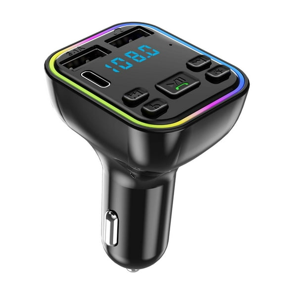 asddcavvf FM Transmitter Upgraded Bluetooth 5.0 FM Transmitter Wireless Radio Adapter Car Kit with D