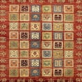 thumbnail image 1 of Ahgly Company Indoor Square Abstract Red Abstract Area Rugs, 4' Square, 1 of 6