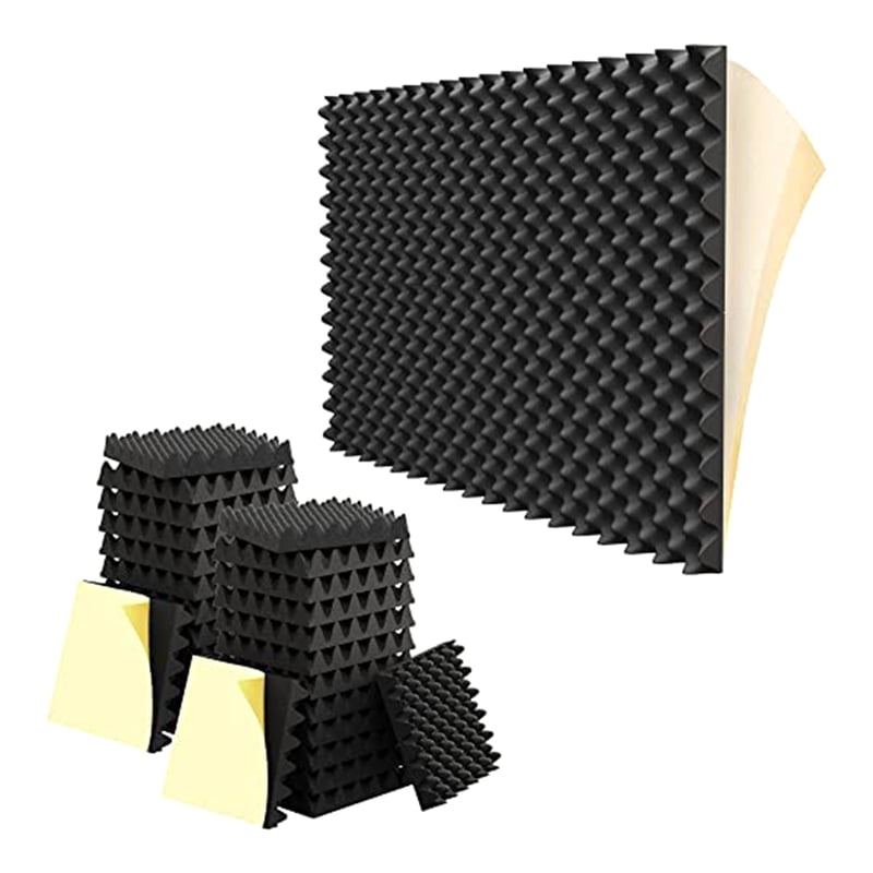 24 Pack SelfAdhesive Acoustic Panels Fireproof Soundproofing Treatment