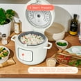 thumbnail image 3 of Beautiful 14-Cup Cooked, 6-Cups Uncooked Electric Rice and Grain Cooker, EverGood™ Ceramic Nonstick Coating, White Icing by Drew Barrymore, 3 of 17