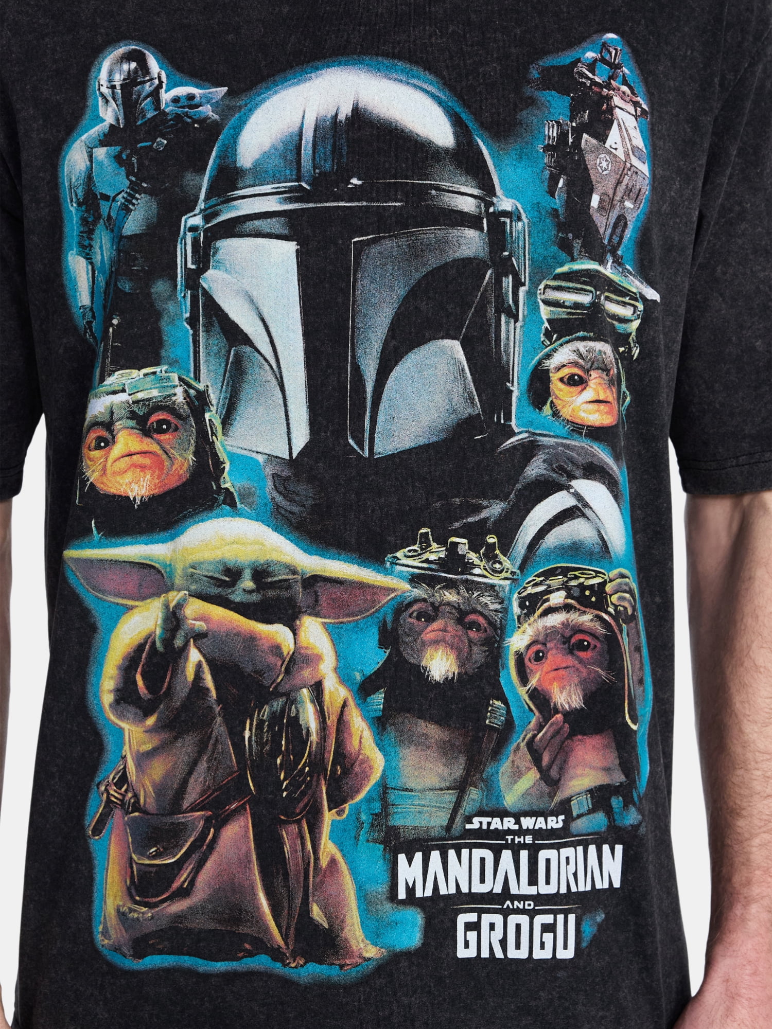 The Mandalorian Men's and Big Men's Collage Cover Graphic Tee with Short Sleeves, Sizes S-3XL