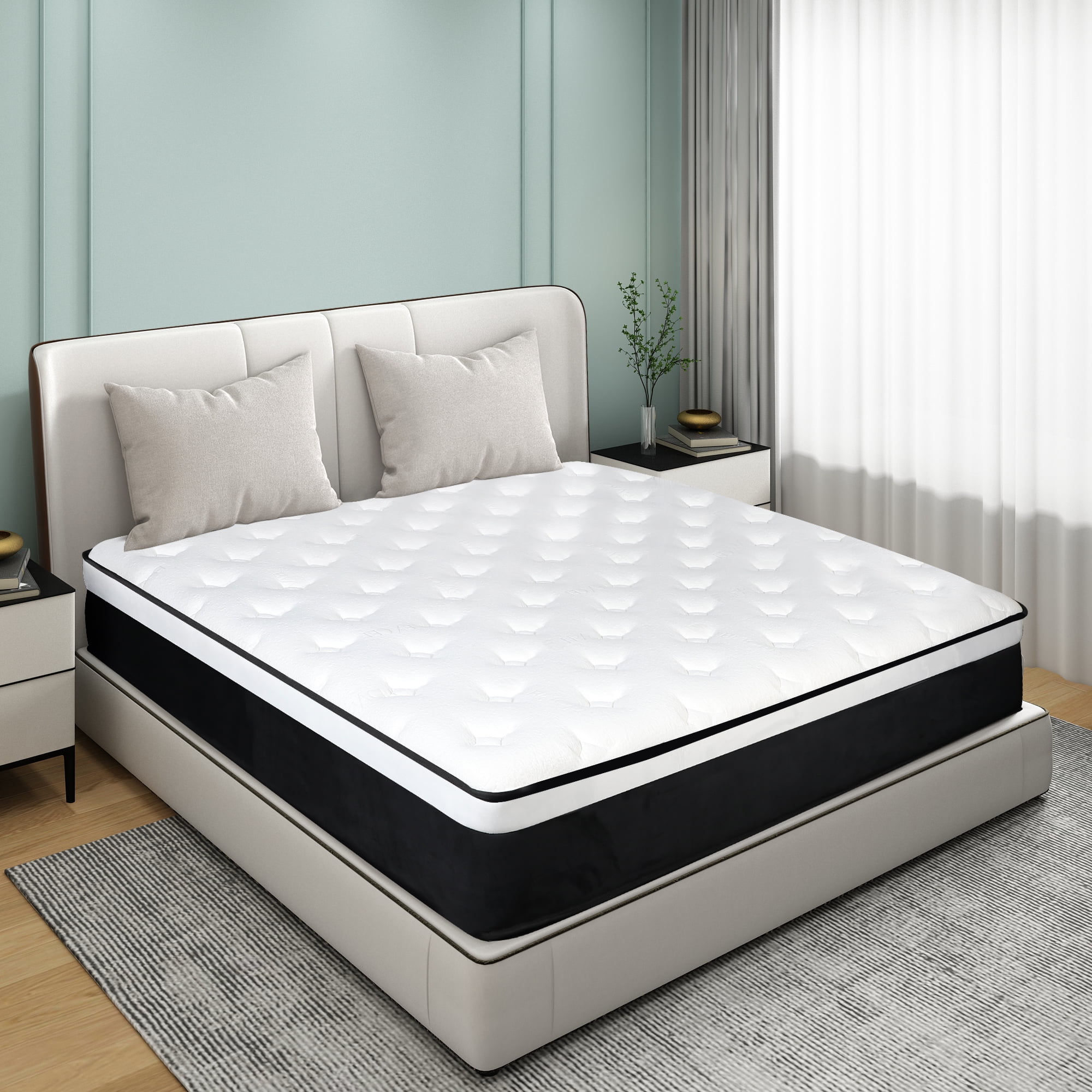 lemontalking Full Mattress, lemontalking 12 inch Pocket Springs with Gel Memory Foam, Hybrid Mattresses in a Box