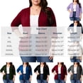 thumbnail image 6 of fatyb Plus Size Cardigans for Women 3/4 Sleeve Button down V Neck Loose Lightweight Casual Cardigans, 6 of 6
