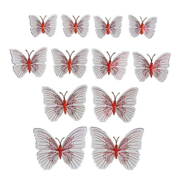 12 Pcs Magnetic Sticker Fridge Whiteboard Adhesive Magnets Red