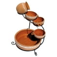 thumbnail image 2 of KoolScapes Outdoor Solar-Powered 5-Tier Cascading Water Fountain- Finish, Brown, 2 of 7