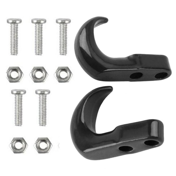 2 ganchos de remolque RC de repuesto para Axial SCX24 90081 Negro