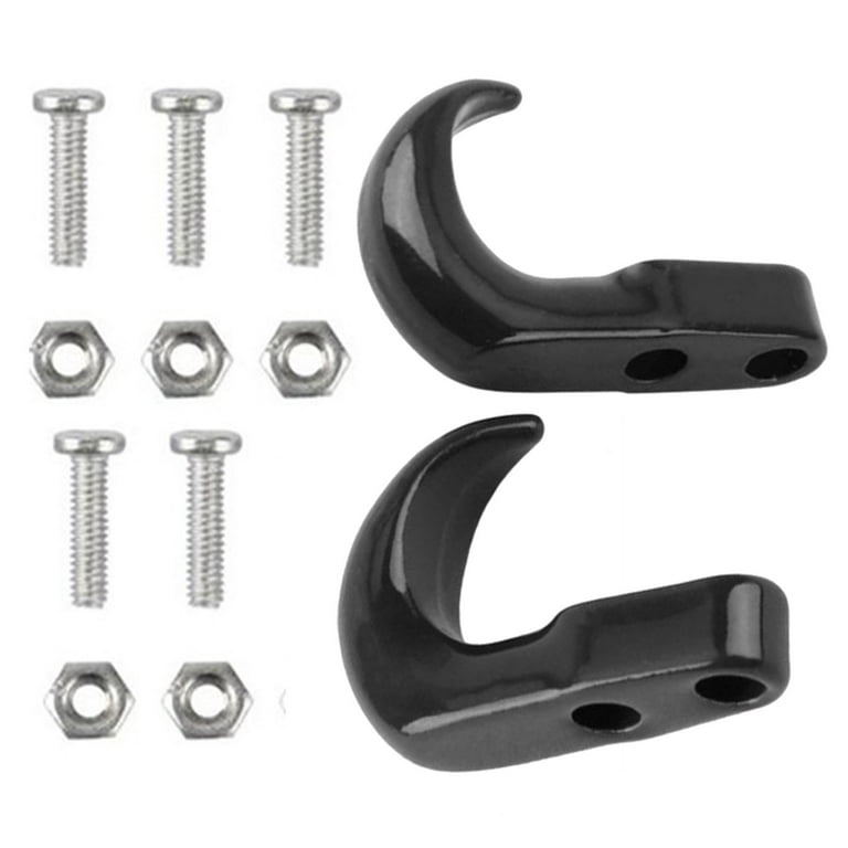 2 Pieces Tow Shackle Hook Replacements for Axial SCX24 DIY Modified Black 