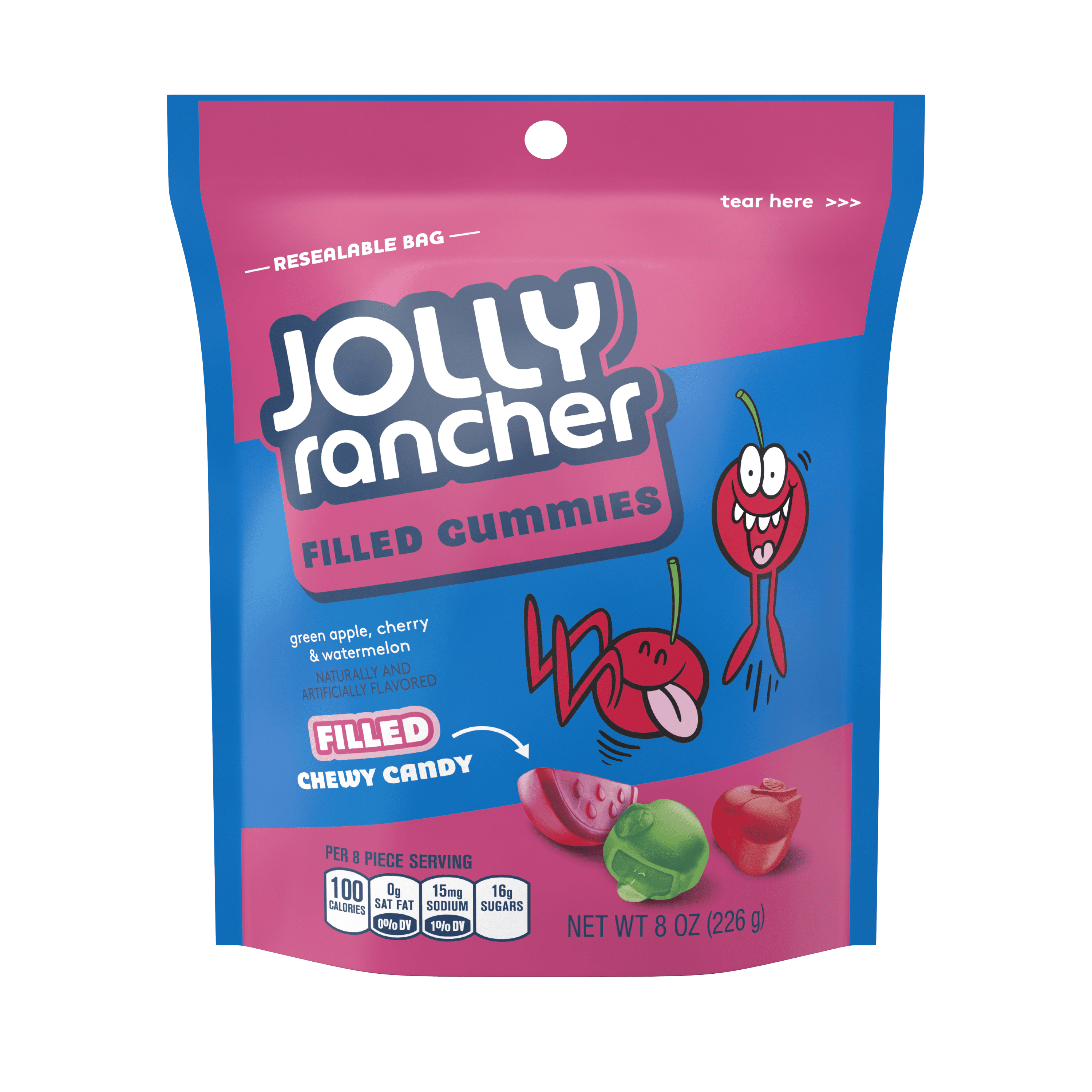 Jolly Rancher Filled Gummy Candy, 8 Oz.