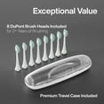 thumbnail image 7 of AquaSonic Vibe Electric Toothbrush Set - ADA Accepted, Rechargeable, 4 Modes, Travel Case, 8 Brush Heads - Charcoal Metallic Silver, 7 of 7