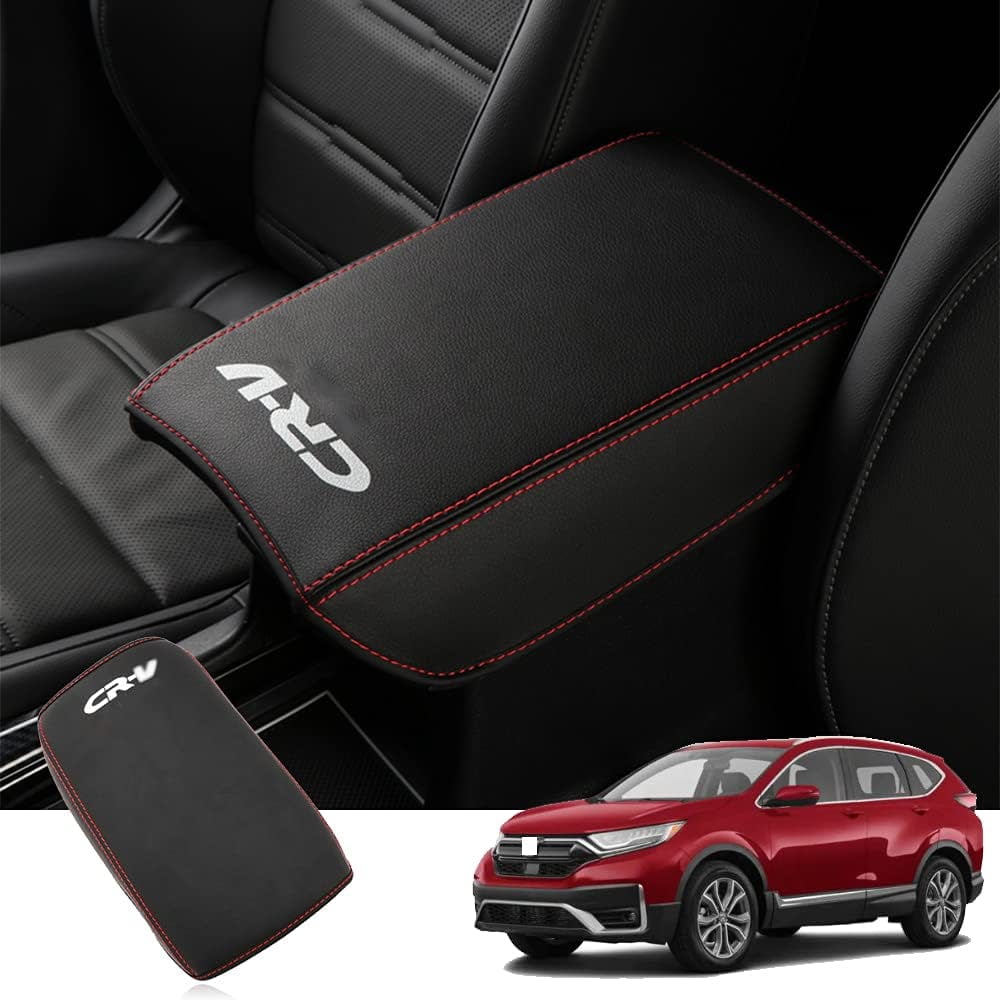 Xinrsheag Leather Center Console Cover Armrest Pad Protector Armrest Box Cover Interior Accessories Red Stitches for Honda CR V CRV 2017 2018 2019 2020 2021 2022 Walmart