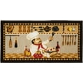 thumbnail image 2 of Kashi Home Kitchen Rug, Printed Area Rug, Durable Floor, Door Mat, Farmhouse Non-Slip Carpet Latex Backing Beautiful Design Wine Chef 3pc Set (2 18x30 D Shape & 1 20x40), 2 of 3