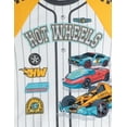 thumbnail image 4 of Hot Wheels Mesh Baseball Jersey Athletic T-Shirt and Shorts Outfit Set Toddler to Big Kid, 4 of 5